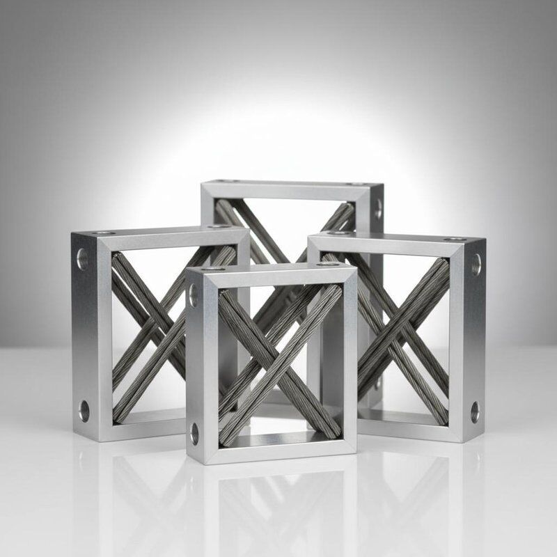 100G Darbe Direnci Tel Halat İzolatörü - Paslanmaz Çelik veya Alüminyum Yapı - ISO9001:2015 Sertifikalı Titreşim Montajı